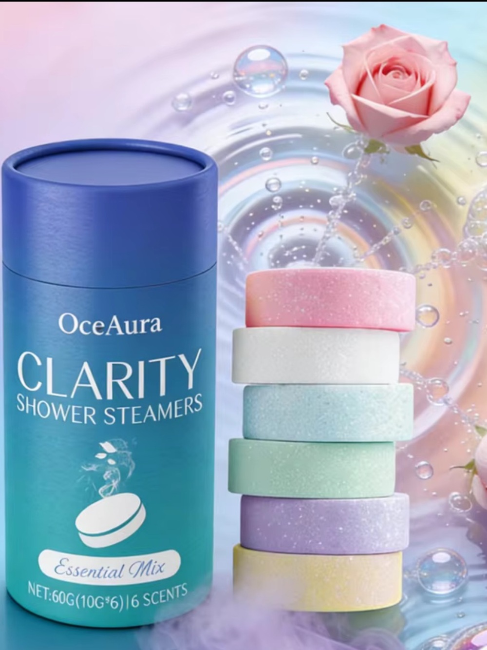 Aura Clarity Shower Steamers - Pastel Mixed Scents